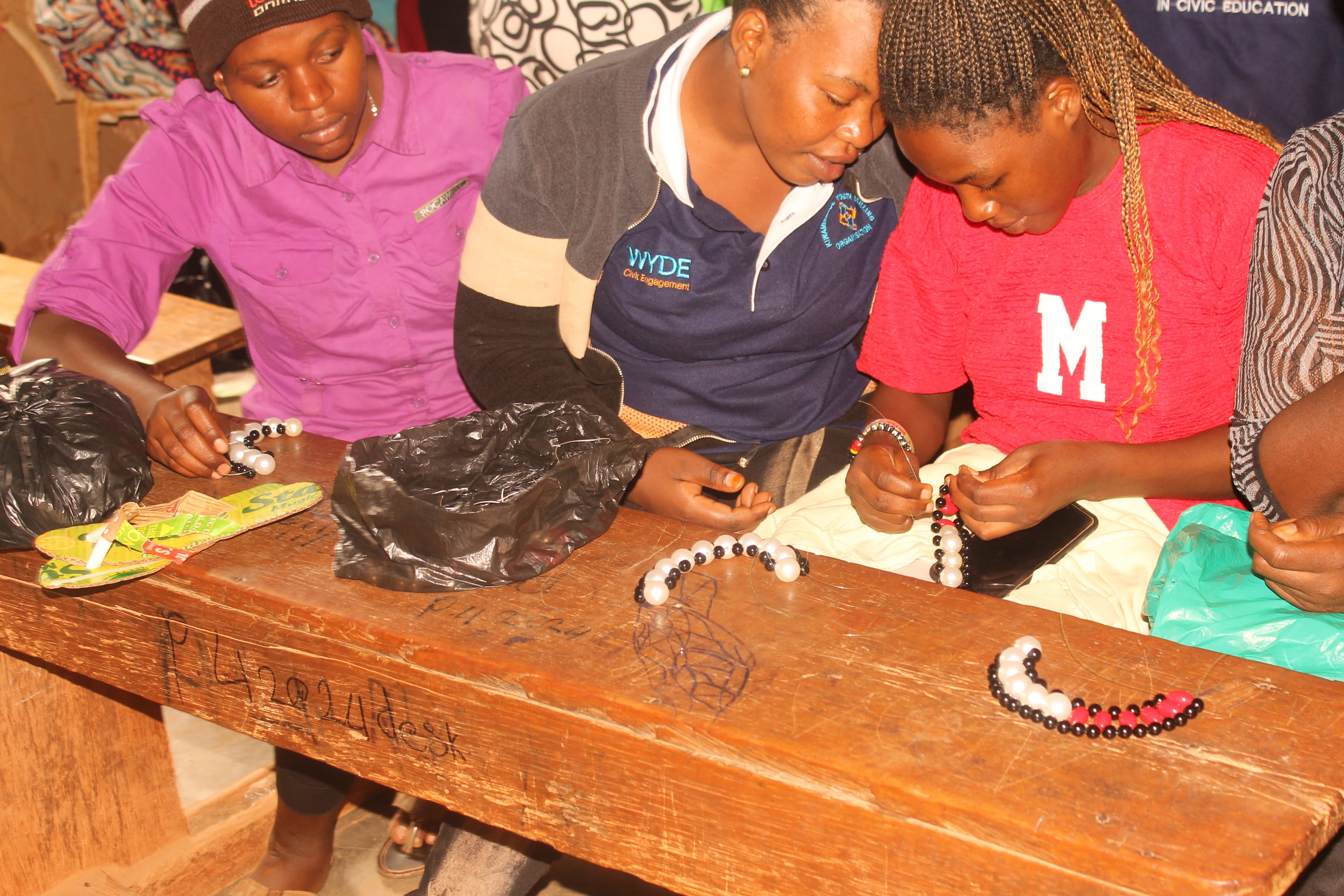 During Bead work Lessons