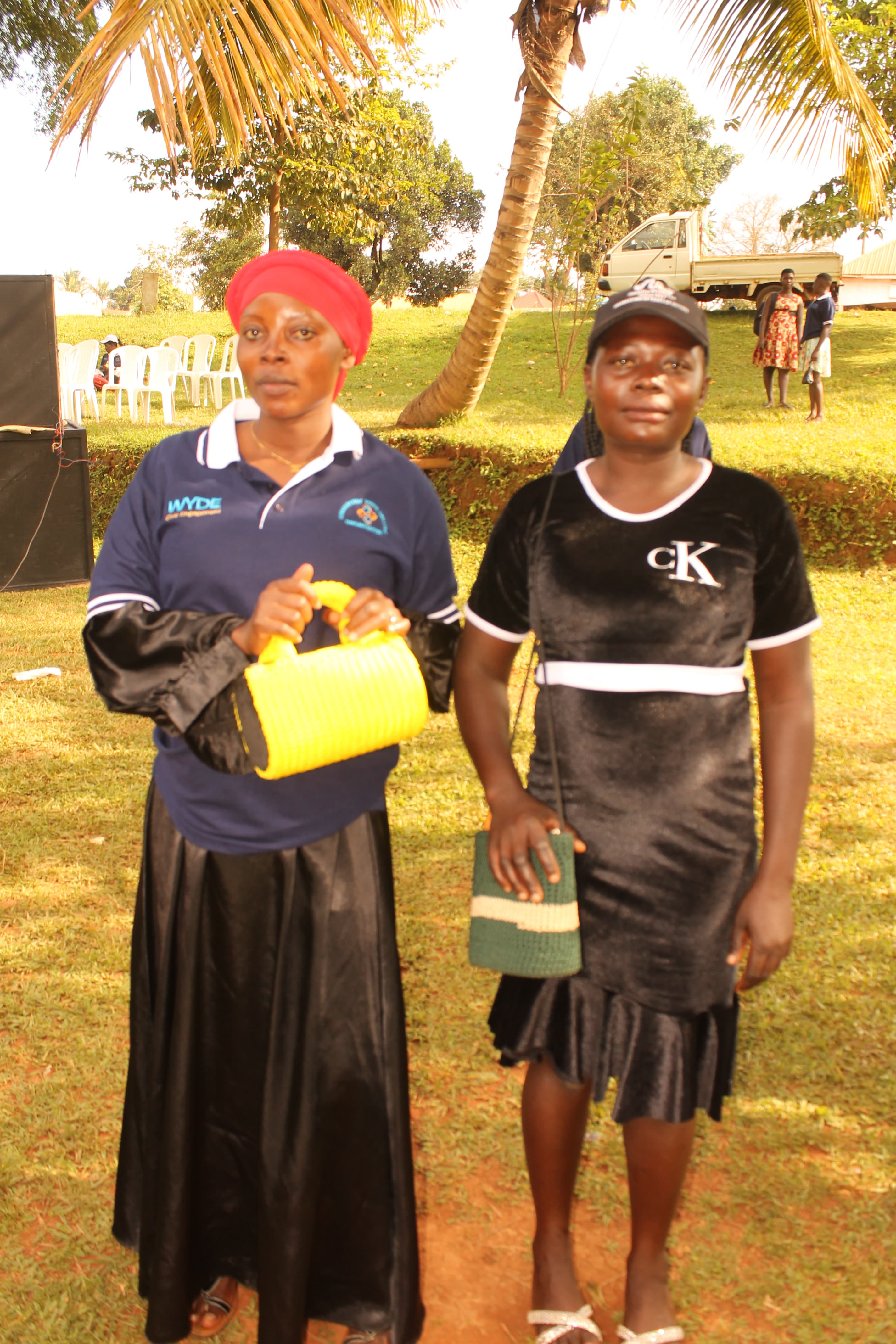 Trainees with their work