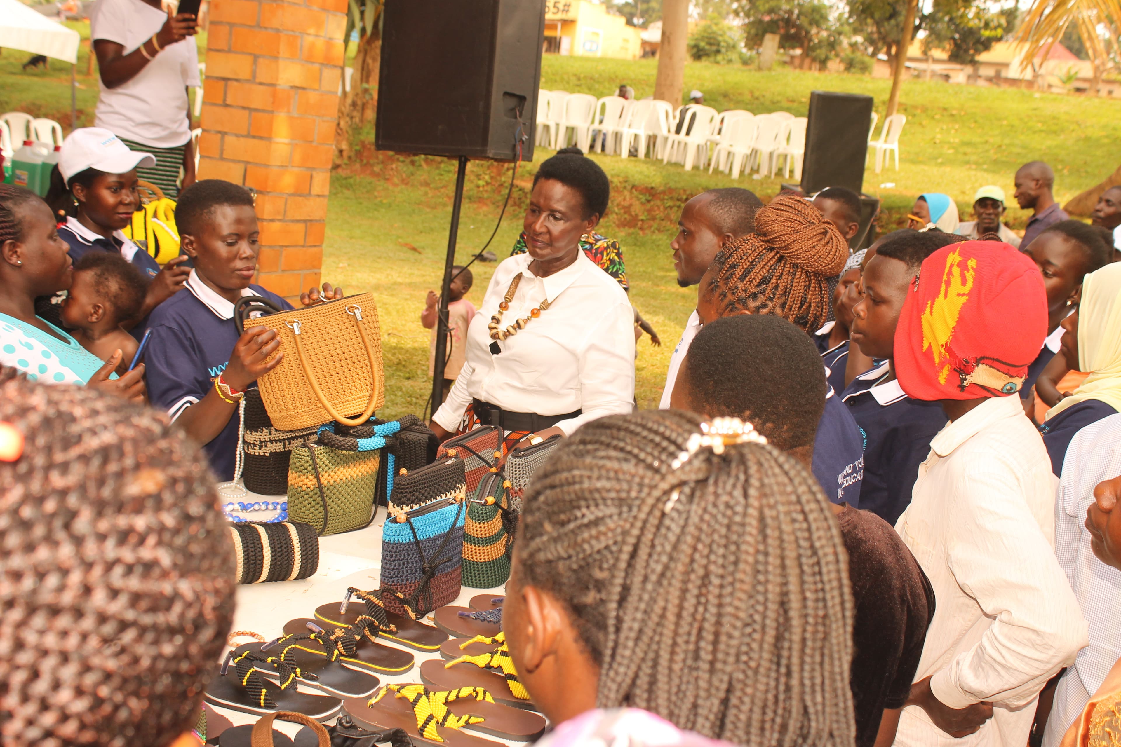 With Hon. Amelia Kyambadde on the exhibition day